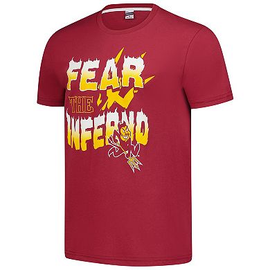 Men's Charlie Hustle Maroon Arizona State Sun Devils Fear The Inferno T-Shirt