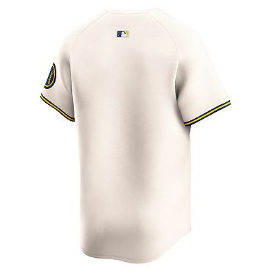 Men's Nike Cream Milwaukee Brewers Home Limited Jersey