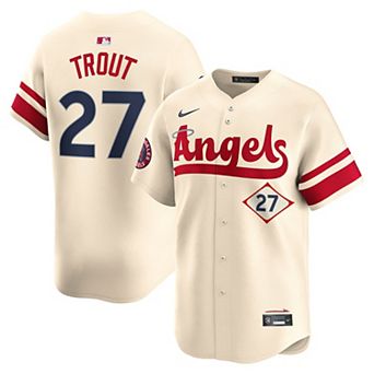Men's Nike Mike Trout Natural Los Angeles Angels City Connect Limited Jersey