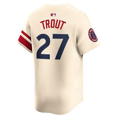 Men's Nike Mike Trout Natural Los Angeles Angels City Connect Limited Jersey