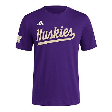 Men's adidas Purple Washington Huskies Fresh Wordmark T-Shirt