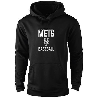 Men's Dunbrooke Black New York Mets Champion Pullover Hoodie
