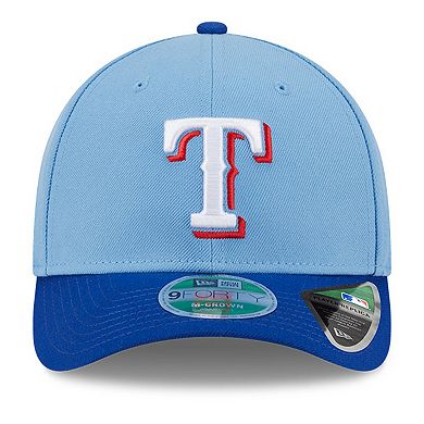 Men's New Era Light Blue Texas Rangers Player Replica 9FORTY Adjustable Hat