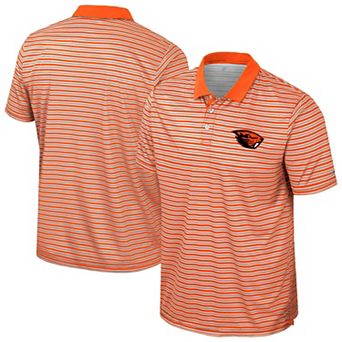 Men's Colosseum Orange Oregon State Beavers Striped Polo