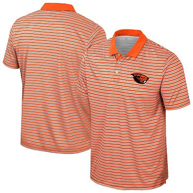 Men's Colosseum Orange Oregon State Beavers Striped Polo