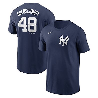 Men's Nike Paul Goldschmidt Navy New York Yankees Fuse Name & Number T-Shirt