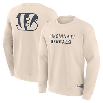 Men's Fanatics Cream Cincinnati Bengals Elements Future Ground Lettering Pullover Sweatshirt