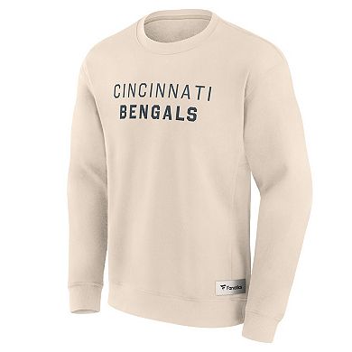 Men's Fanatics Cream Cincinnati Bengals Elements Future Ground Lettering Pullover Sweatshirt