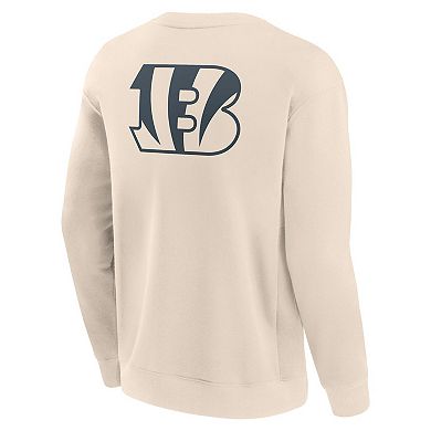 Men's Fanatics Cream Cincinnati Bengals Elements Future Ground Lettering Pullover Sweatshirt