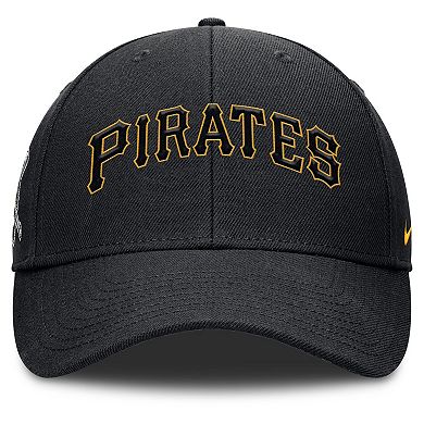 Men's Nike Black Pittsburgh Pirates Rise Gaberdine Adjustable Hat