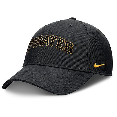 Men's Nike Black Pittsburgh Pirates Rise Gaberdine Adjustable Hat