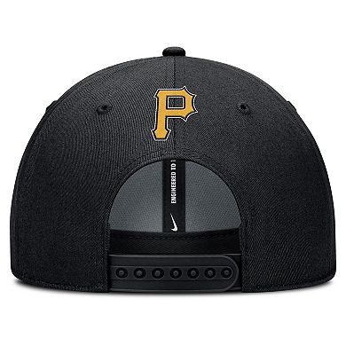 Men's Nike Black Pittsburgh Pirates Rise Gaberdine Adjustable Hat