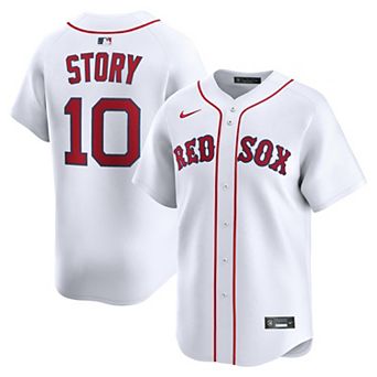 Men's Nike Trevor Story White Boston Red Sox Alternate Limited Player Jersey