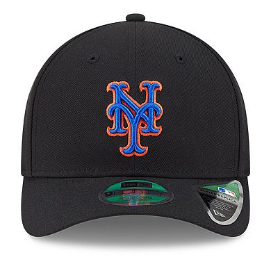 Men's New Era Black New York Mets Player Replica 9FORTY Adjustable Hat