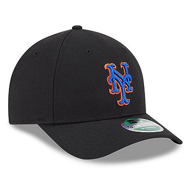 Men's New Era Black New York Mets Player Replica 9FORTY Adjustable Hat