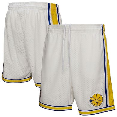 Men's�Mitchell & Ness White Golden State Warriors Authentic Shorts