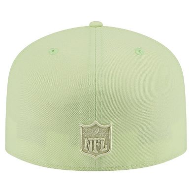 Men's New Era Light Green Miami Dolphins Color Pack A-Frame 59FIFTY Fitted Hat