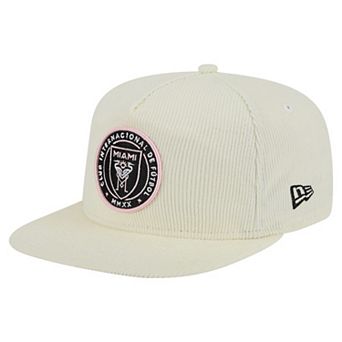 Men's New Era Cream Inter Miami CF 2025 Kickoff Snapback Golfer Hat