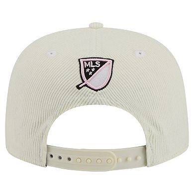 Men's New Era Cream Inter Miami CF 2025 Kickoff Snapback Golfer Hat