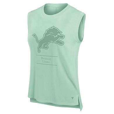 Women's Fanatics Mint Detroit Lions Studio Embrace Tank Top