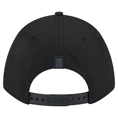 Men's New Era Black Brooklyn Nets Game Day Flag A-Frame 9FORTY Adjustable Hat