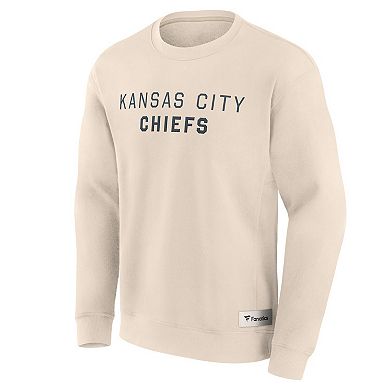 Men's Fanatics Cream Kansas City Chiefs Elements Future Ground Lettering Pullover Sweatshirt