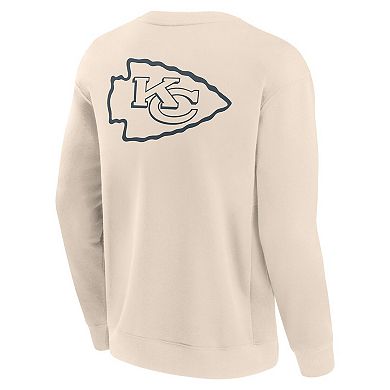 Men's Fanatics Cream Kansas City Chiefs Elements Future Ground Lettering Pullover Sweatshirt