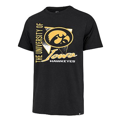 Men's '47 Black Iowa Hawkeyes Side Arm Franklin T-Shirt