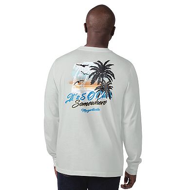 Men's Margaritaville Gray Carolina Panthers It's Five O'Clock Somewhere Long Sleeve T-Shirt