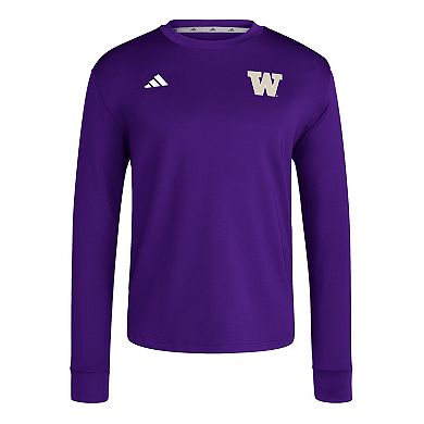 Men's adidas Purple Washington Huskies Dugout Pullover Sweatshirt