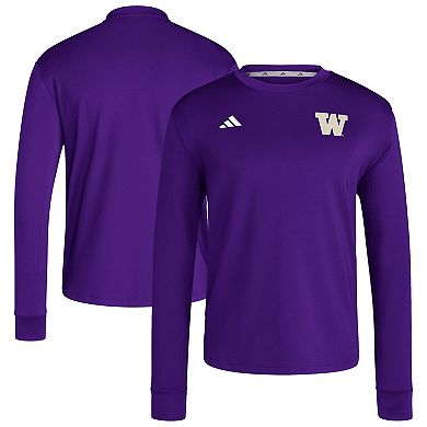 Men's adidas Purple Washington Huskies Dugout Pullover Sweatshirt