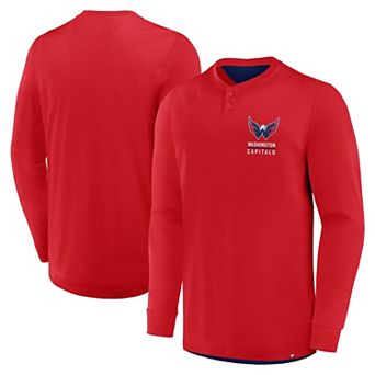 Men's Fanatics Red Washington Capitals Adrenaline Push Long Sleeve T-Shirt