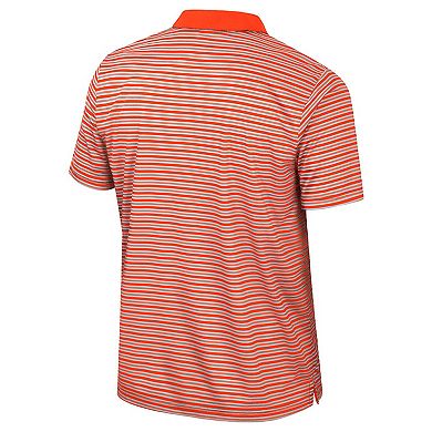 Men's Colosseum Orange Clemson Tigers Striped Polo