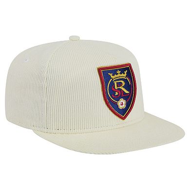 Men's New Era Cream Real Salt Lake 2025 Kickoff Snapback Golfer Hat