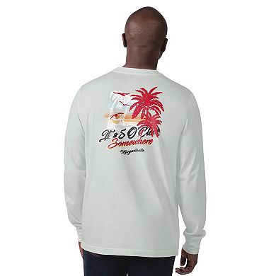 Men's Margaritaville Gray Atlanta Falcons It's Five O'Clock Somewhere Long Sleeve T-Shirt