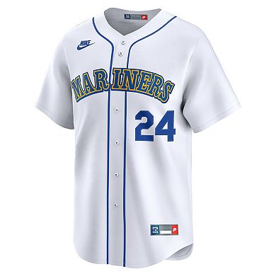 Men's Nike Ken Griffey Jr. White Seattle Mariners Throwback Cooperstown Collection Limited Jersey
