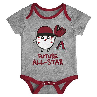 Newborn Arizona Diamondbacks Triple Hit Two-Pack Bodysuit Set