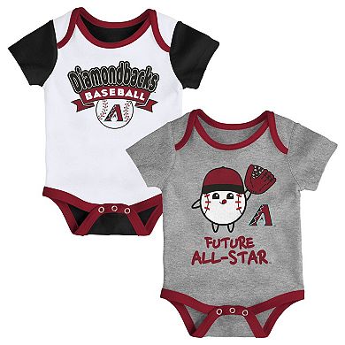 Newborn Arizona Diamondbacks Triple Hit Two-Pack Bodysuit Set