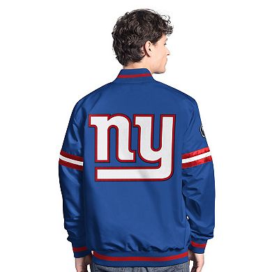 Men's Starter Royal New York Giants Scout Full-Snap Varsity Jacket