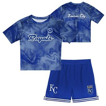 Toddler Light Blue/Royal Kansas City Royals Pinch Hitter Infielder T-Shirt and Shorts Set