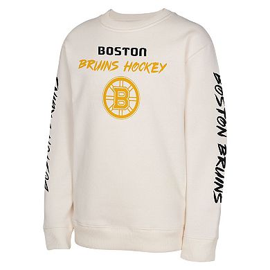 Youth Cream Boston Bruins Star Power Pullover Sweatshirt