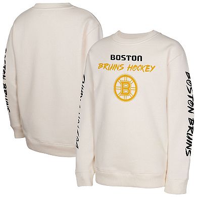 Youth Cream Boston Bruins Star Power Pullover Sweatshirt