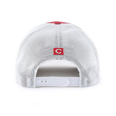 Men's '47 Red/White Cincinnati Reds Scratch Adjustable Trucker Hat