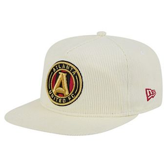 Men's New Era Cream Atlanta United FC 2025 Kickoff Snapback Golfer Hat