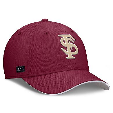 Men's Nike Garnet Florida State Seminoles 2025 Dugout Coaches Rise Swoosh Performance Flex Hat