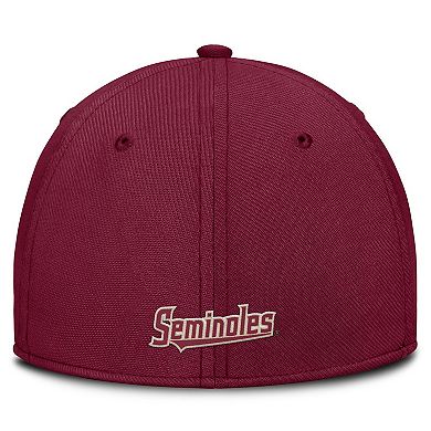 Men's Nike Garnet Florida State Seminoles 2025 Dugout Coaches Rise Swoosh Performance Flex Hat