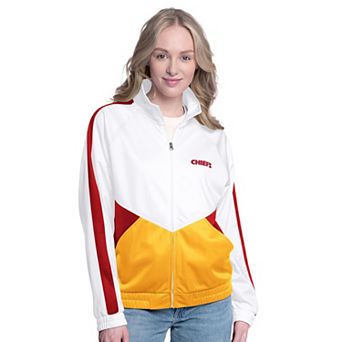 Women's G-III 4Her by Carl Banks White/Red Kansas City Chiefs Rally Rhinestone Full-Zip Track Jacket