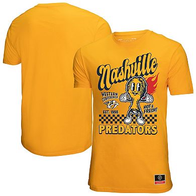 Men's Mitchell & Ness Gold Nashville Predators Local Food T-Shirt