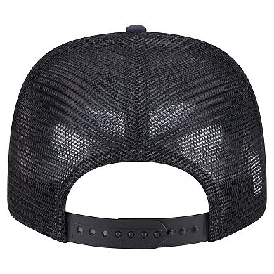 Men's New Era Navy/Black Detroit Lions Adventure Drinks Pattern 9SEVENTY Stretch-Snap Hat