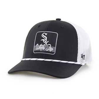 Men's '47 Black/White Chicago White Sox Scratch Adjustable Trucker Hat